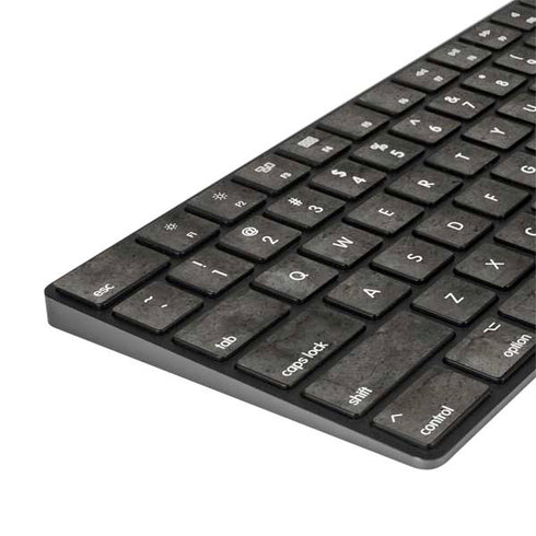 Dark Iron Grey Concrete Magic Keyboard with Numeric Keypad Skin