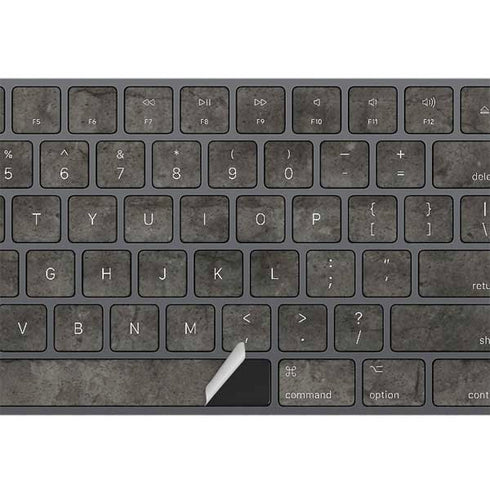 Dark Iron Grey Concrete Magic Keyboard with Numeric Keypad Skin