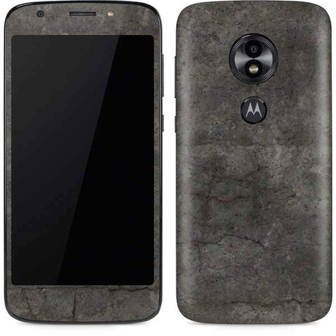 Dark Iron Grey Concrete Moto E5 Play Skin