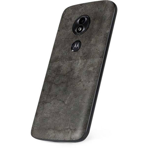 Dark Iron Grey Concrete Moto E5 Play Skin
