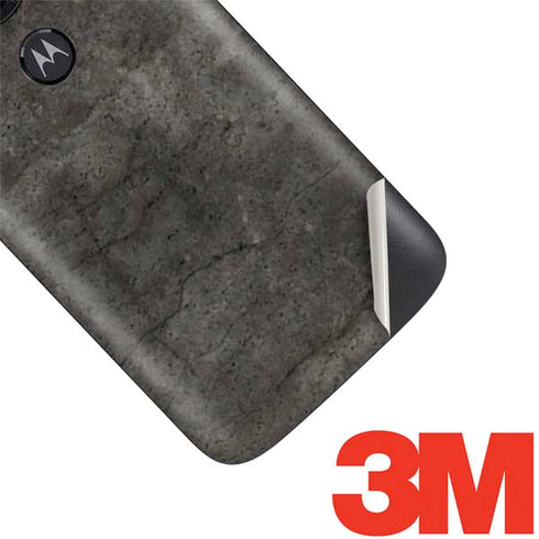 Dark Iron Grey Concrete Moto E5 Play Skin