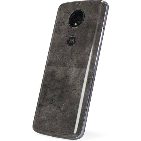 Dark Iron Grey Concrete Moto E5 Plus Skin