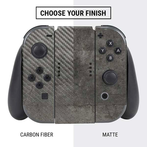 Dark Iron Grey Concrete Nintendo Switch Bundle Skin