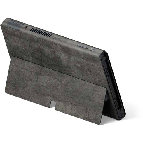 Dark Iron Grey Concrete Nintendo Switch OLED (2021) Skin