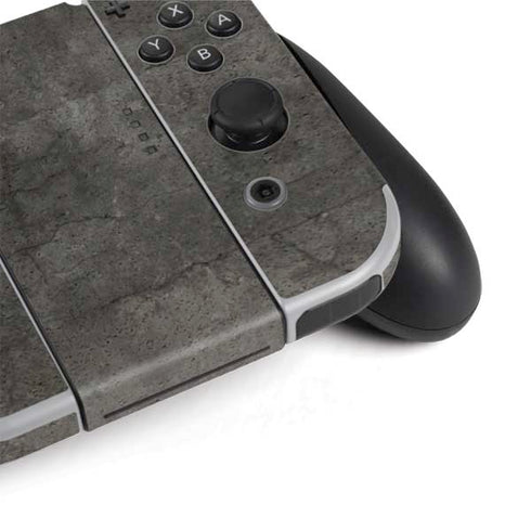 Dark Iron Grey Concrete Nintendo Switch OLED (2021) Skin