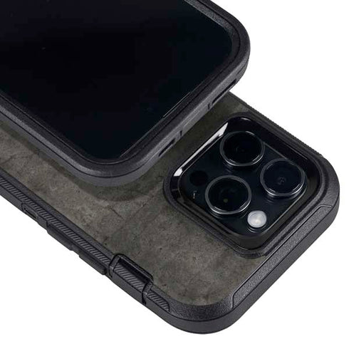 Dark Iron Grey Concrete Otterbox Defender iPhone Skin