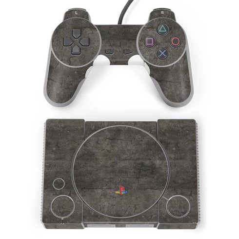 Dark Iron Grey Concrete PlayStation Classic Bundle Skin