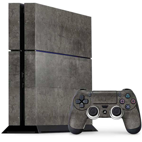 Dark Iron Grey Concrete PS4 Console and Controller Bundle Skin