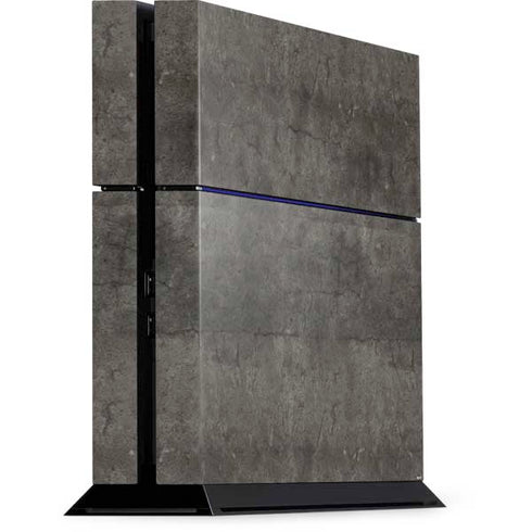 Dark Iron Grey Concrete PS4 Console Skin