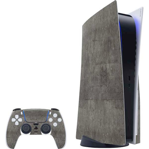 Dark Iron Grey Concrete PS5 Bundle Skin