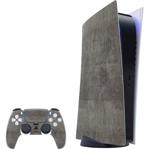 Dark Iron Grey Concrete PS5 Digital Edition Bundle Skin