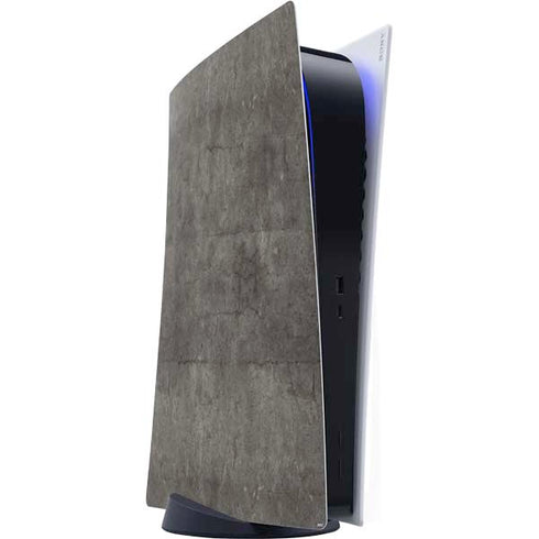 Dark Iron Grey Concrete PS5 Digital Edition Console Skin