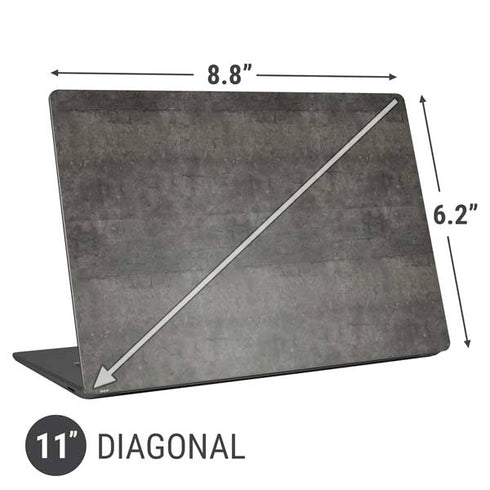 Dark Iron Grey Concrete Universal Laptop 11in (8.8 x 6.2in) Skin