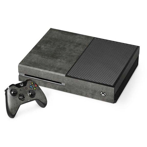 Dark Iron Grey Concrete Xbox One Console and Controller Bundle Skin