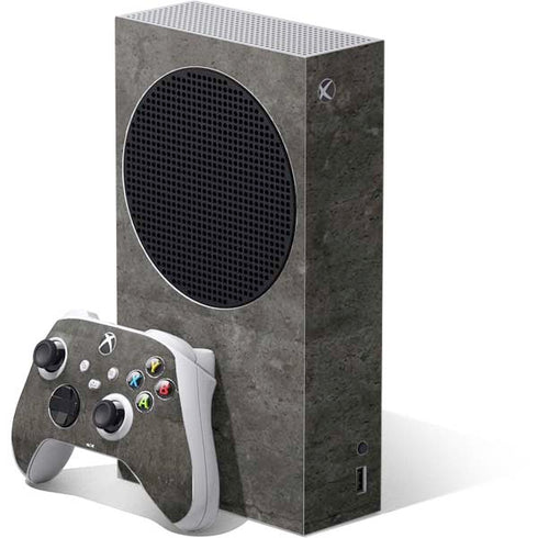 Dark Iron Grey Concrete Xbox Series S Bundle Skin