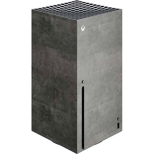 Dark Iron Grey Concrete Xbox Series X Console Skin