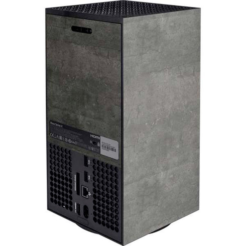 Dark Iron Grey Concrete Xbox Series X Console Skin