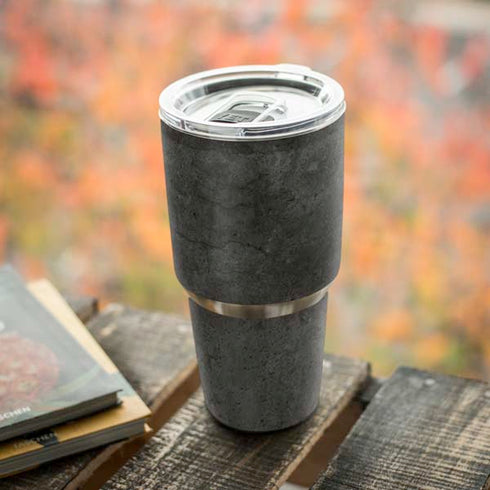 Dark Iron Grey Concrete Yeti 30oz Rambler Tumbler Skin
