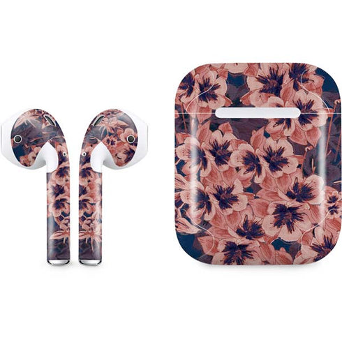 Dark Tapestry Floral Apple AirPods Skin