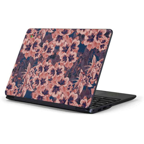 Dark Tapestry Floral Samsung Chromebook Skin