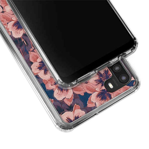 Dark Tapestry Floral Galaxy A21 Clear Case