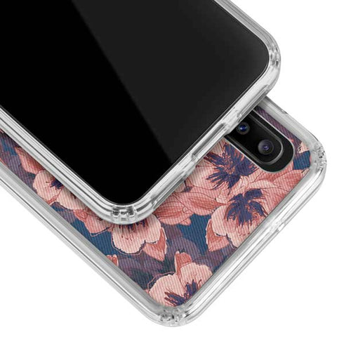 Dark Tapestry Floral Galaxy A30 Clear Case