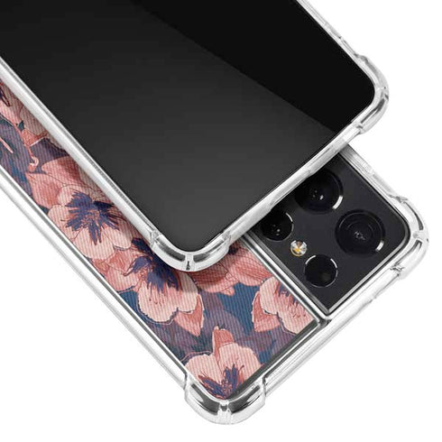 Dark Tapestry Floral Galaxy S21 Ultra 5G Clear Case