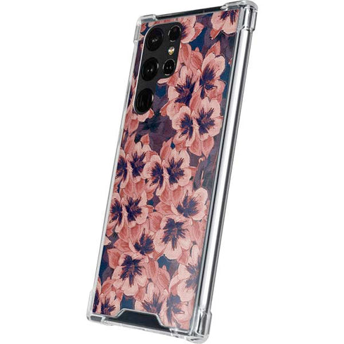 Dark Tapestry Floral Galaxy S22 Ultra Clear Case