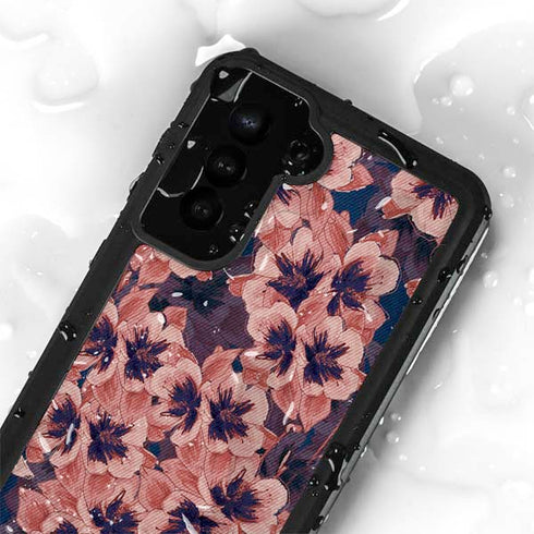 Dark Tapestry Floral Galaxy S23 Plus Waterproof Case
