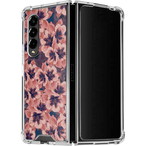 Dark Tapestry Floral Galaxy Z Fold4 5G Clear Case
