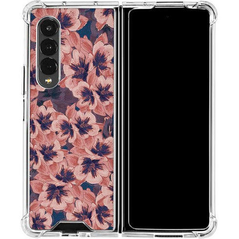 Dark Tapestry Floral Galaxy Z Fold4 5G Clear Case