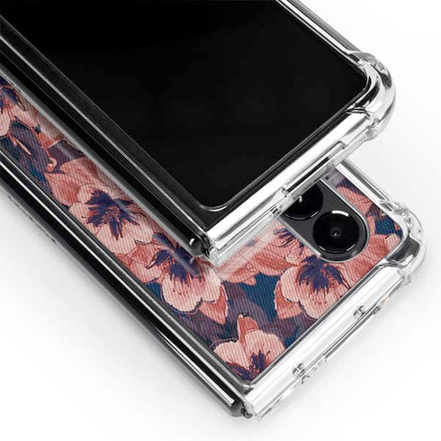 Dark Tapestry Floral Galaxy Z Fold4 5G Clear Case