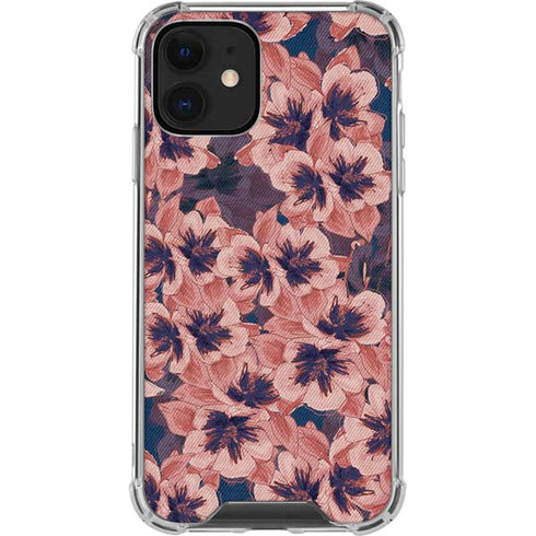 Dark Tapestry Floral iPhone 12 Clear Case