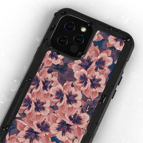 Dark Tapestry Floral iPhone 12 Pro Waterproof Case