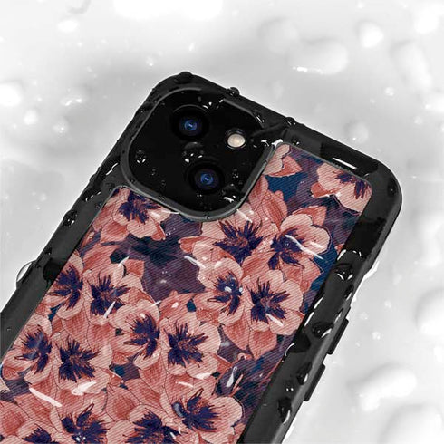 Dark Tapestry Floral iPhone 13 Mini Waterproof Case