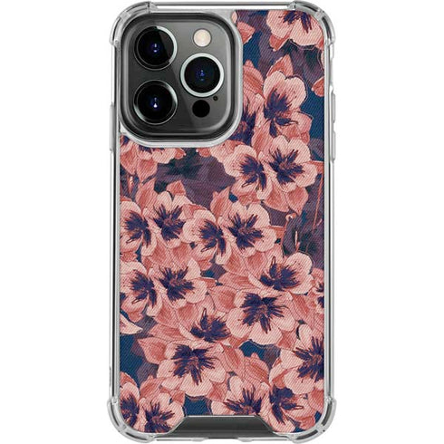 Dark Tapestry Floral iPhone 13 Pro Clear Case