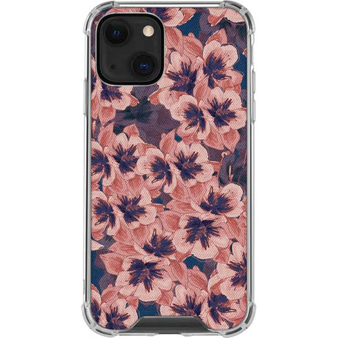 Dark Tapestry Floral iPhone 14 Plus Clear Case