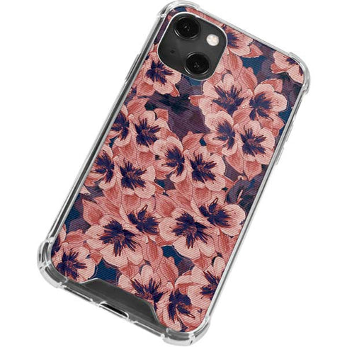 Dark Tapestry Floral iPhone 14 Plus Clear Case