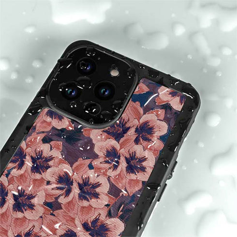 Dark Tapestry Floral iPhone 14 Pro Max Waterproof Case