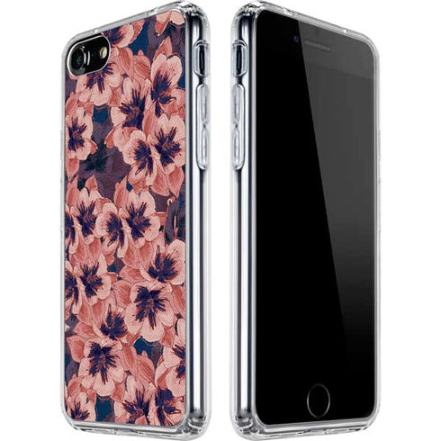 Dark Tapestry Floral iPhone SE (2nd & 3rd Gen) Clear Case