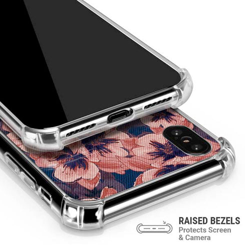 Dark Tapestry Floral iPhone XS Max Clear Case