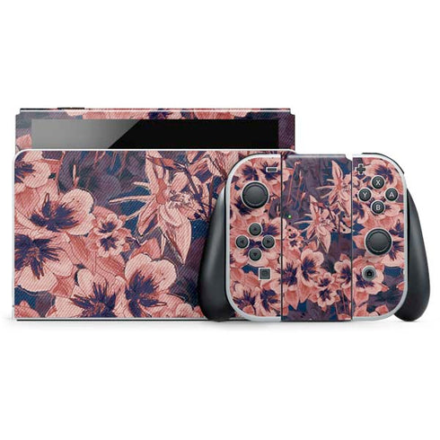 Dark Tapestry Floral Nintendo Switch OLED (2021) Skin
