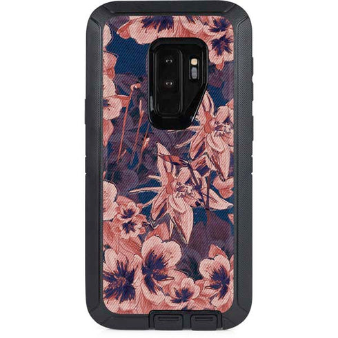 Dark Tapestry Floral Otterbox Defender Galaxy Skin