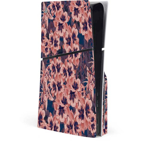 Dark Tapestry Floral PS5 Slim Disk Console Skin
