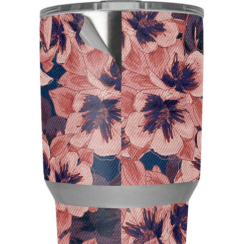 Dark Tapestry Floral Yeti 30oz Rambler Tumbler Skin