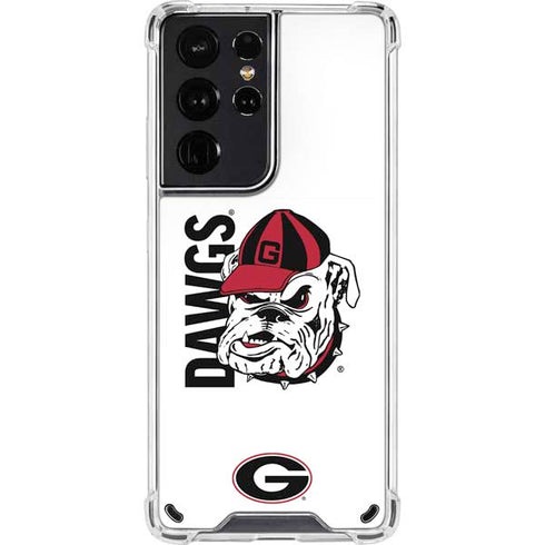 University of Georgia Dawgs Galaxy S21 Ultra 5G Clear Case
