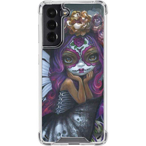Day of the Dead Gothic Skull Fairy by Jasmine Becket-Griffith Galaxy S21 5G Clear Case