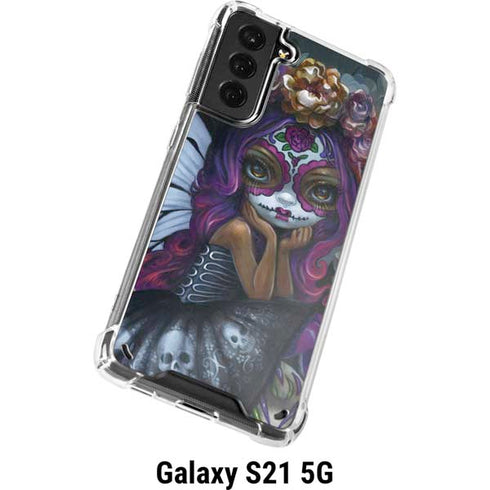 Day of the Dead Gothic Skull Fairy by Jasmine Becket-Griffith Galaxy S21 5G Clear Case