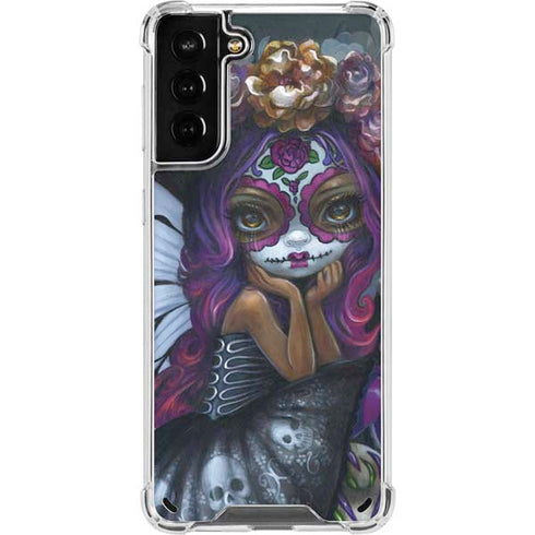 Day of the Dead Gothic Skull Fairy by Jasmine Becket-Griffith Galaxy S21 Plus 5G Clear Case