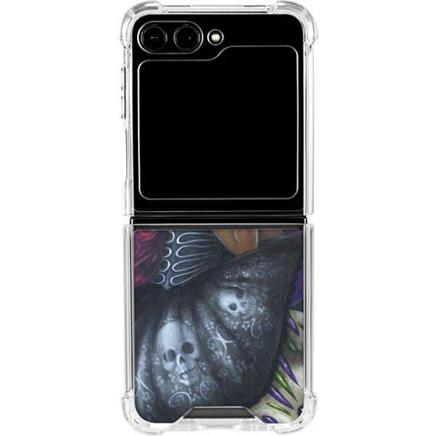Day of the Dead Gothic Skull Fairy by Jasmine Becket-Griffith Galaxy Z Flip5 5G Clear Case